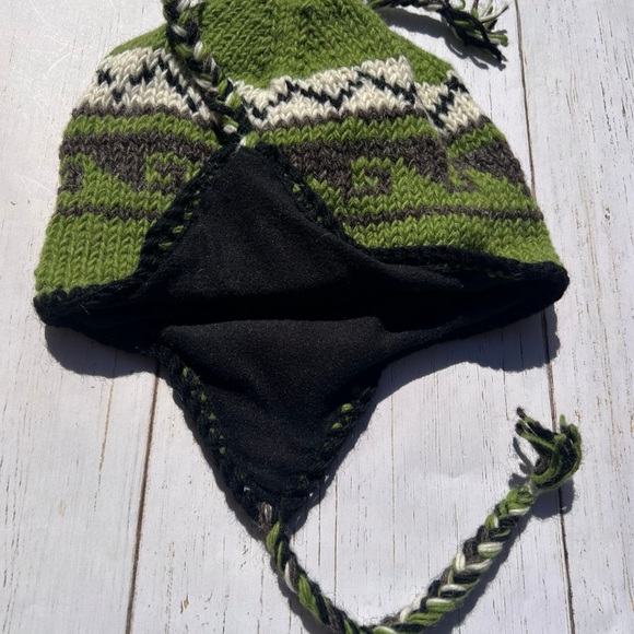 Hand Knitted Wool Beanie with Fleece Lining - Picture 8 of 8